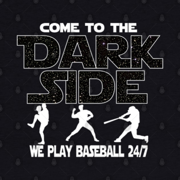 Baseball T-shirt - Come To The Dark Side by FatMosquito